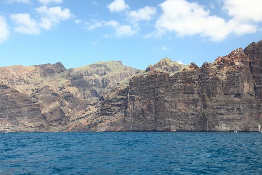 Tenerife - The Cliffs of Los Gigantes. View of the famous tourist attraction on Tenerife: Los Gigantes, the Giants.
