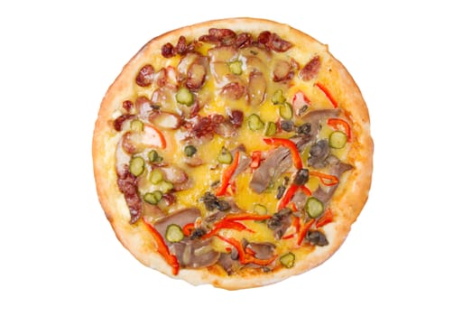 Natural form foods. Fast food Pizza. Shot in a studio. clipping Path 