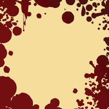 Decorative abstract frame with blood splash pattern