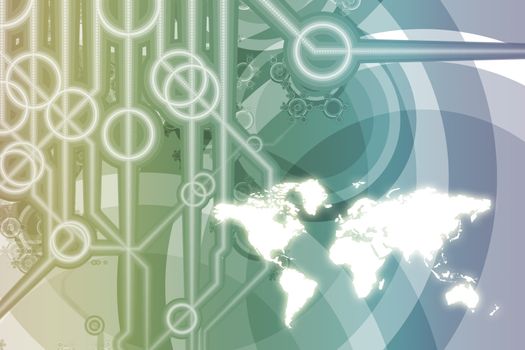Global Business Color Technology Abstract in Colors