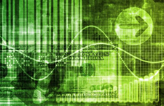 Digital Economy Abstract Business Concept Wallpaper Background