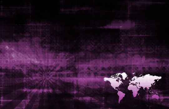 Tech Digital Data Transfer Network as Abstract 