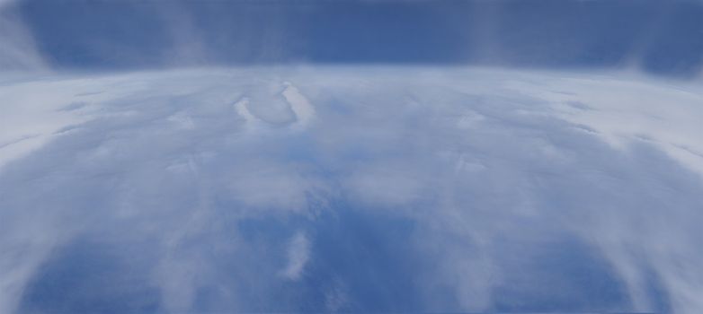 Stratosphere view of earth