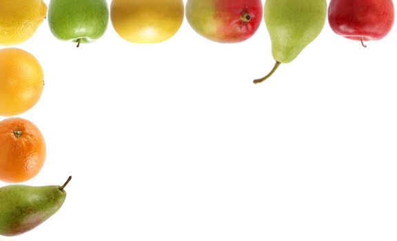 Fruit background isolated on white