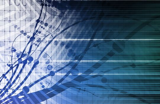 Futuristic Background in Web Tech Glowing Lines