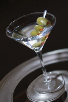 Martini with olives.