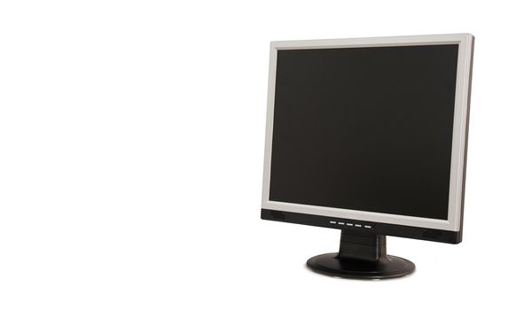 LCD display monitor isolated on a white background