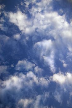 Blue sky and clouds over Maui, Hawaii, USA.