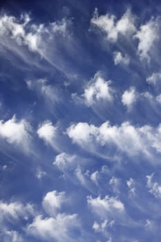 Blue sky and clouds over Maui, Hawaii, USA.