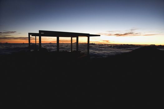 Shot of sunrise in Haleakala National Park in Maui, Hawaii.