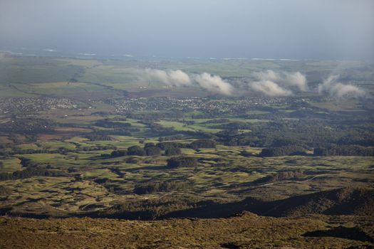 Aerial shot from Haleakala National Park, Maui, Hawaii.