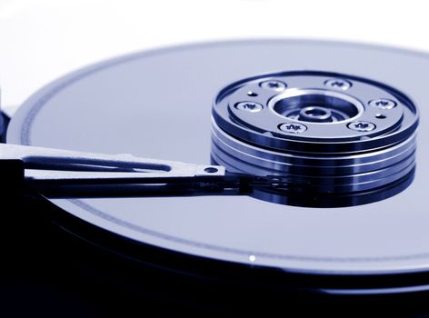 Open hard disk drive - shallow depth of field