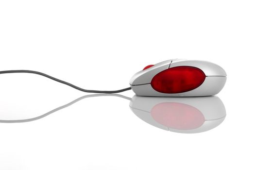 Optical notebook wheel mouse with reflection