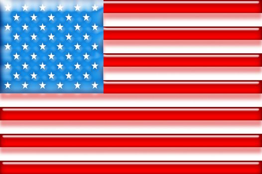 Computer designed highly detailed grunge illustration - Flag of USA