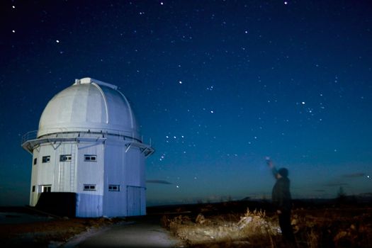 The real star sky. Shooting was conducted highly in mountains in the conditions of the discharged atmosphere