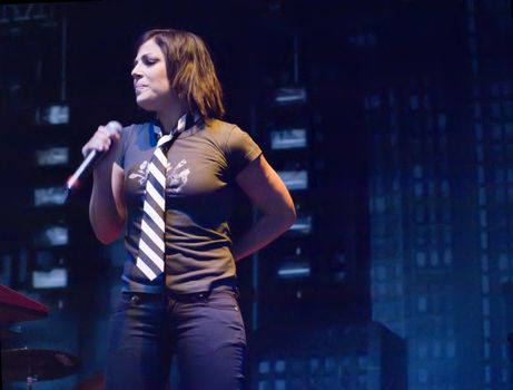 Ira Losco live on stage in Malta on 26th July 2008 She is Malta's leading female rock act