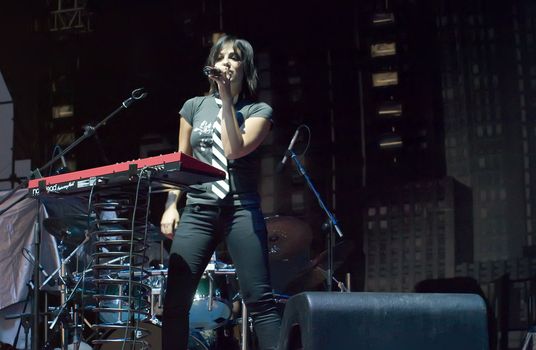 Ira Losco live on stage in Malta on 26th July 2008 She is Malta's leading female rock act