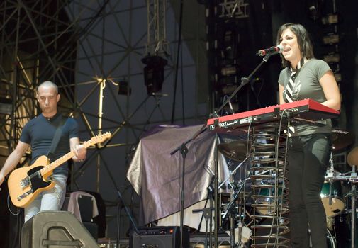 Ira Losco live on stage in Malta on 26th July 2008 She is Malta's leading female rock act