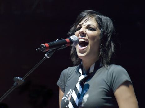 Ira Losco live on stage in Malta on 26th July 2008 She is Malta's leading female rock act