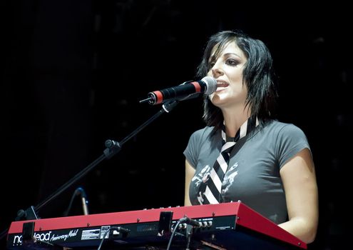 Ira Losco live on stage in Malta on 26th July 2008 She is Malta's leading female rock act