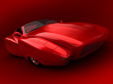 3d rendered car prototype