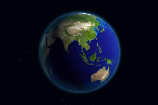 Beautiful Planet Earth. Viewing Asia.