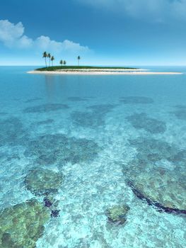 Beautiful island in the middle of the ocean.