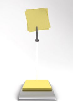 Memo holder on white background