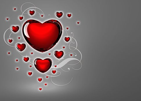 Background image of hearts