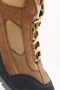 Detail view of a hiker shoe
