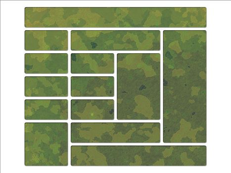 Green Jungle British DPM Style Military Camouflage Effect Web Interface Buttons