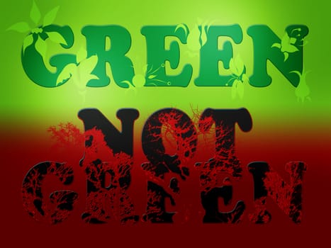 Green Not Green Contrast Message Background