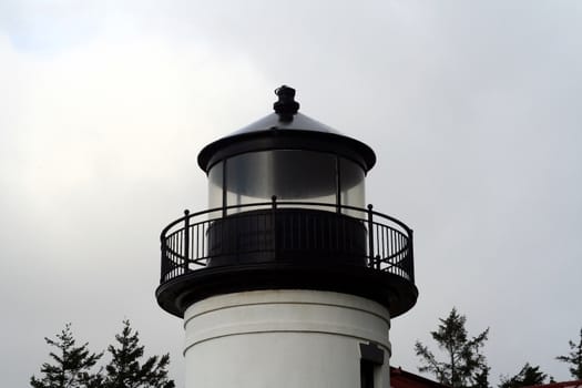 Light house on the shore of Puget Sound.