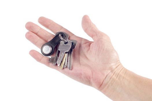 object on white - Key on hand