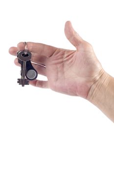 object on white - Key on hand