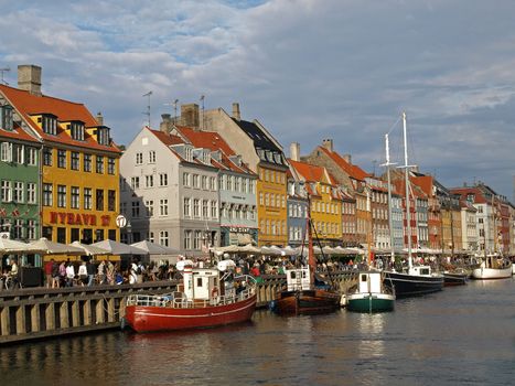 colourful buildings at nyhavn harbour in copenhagen