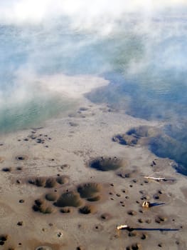 Geothermal Activity (Boiling Mud, Water and Sulphur Gas) at Kuirau Park, NZ