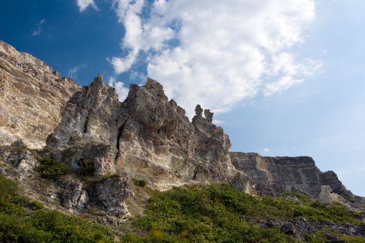 sandstone cliffs at the sea coast, Crimea