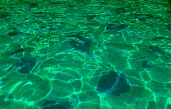 pattern of water of swimming pool with light in it