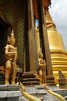 Statues of demons in Bangkok Royal Palace