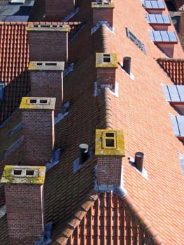 Roofs of houses in the city