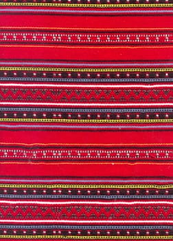 Red textile background - folk style
