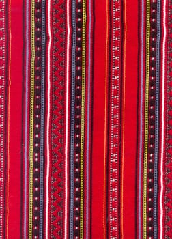 Red textile background - folk style