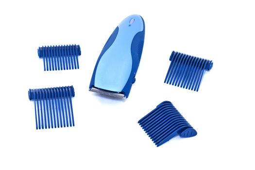 Hair grooming tools isolated against a white background. 