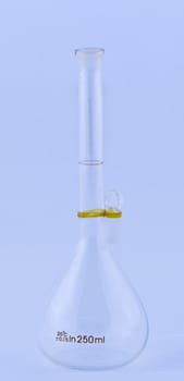New empty lab recipient with its cork off. 