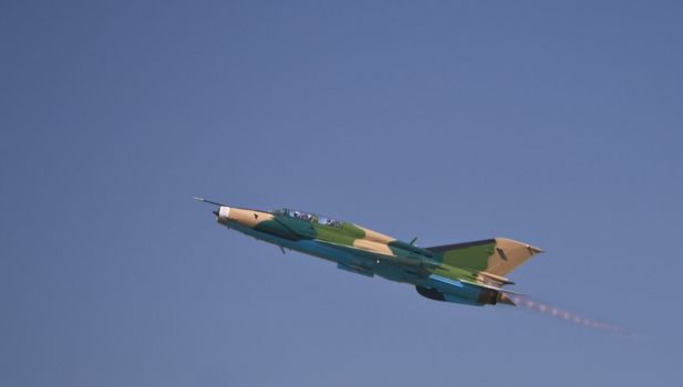 Mig 21 L flight during an airshow.