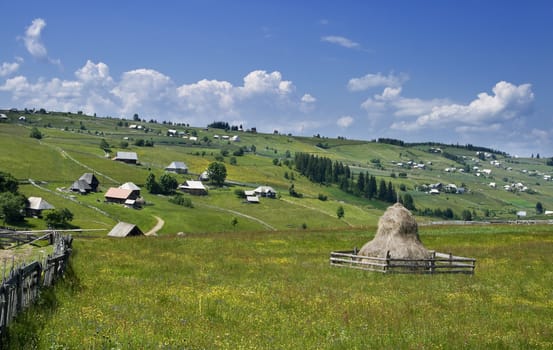 Romanian village in Apuseni Mountains, Transylvania.