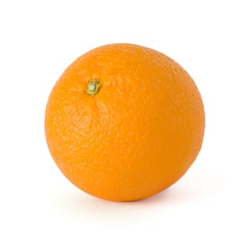 Single orange isolated on a white background