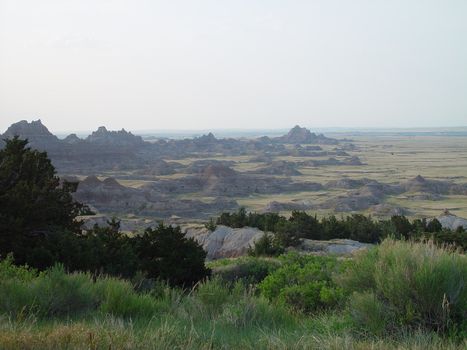 Morning light over the South Dakota Badlands