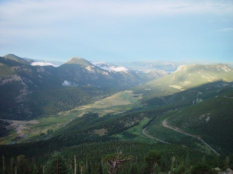 Looking towards Estes Park, Colorado from the top of the Rockies.